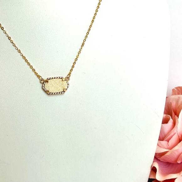 White Druzy Necklace - Picture 3 of 5